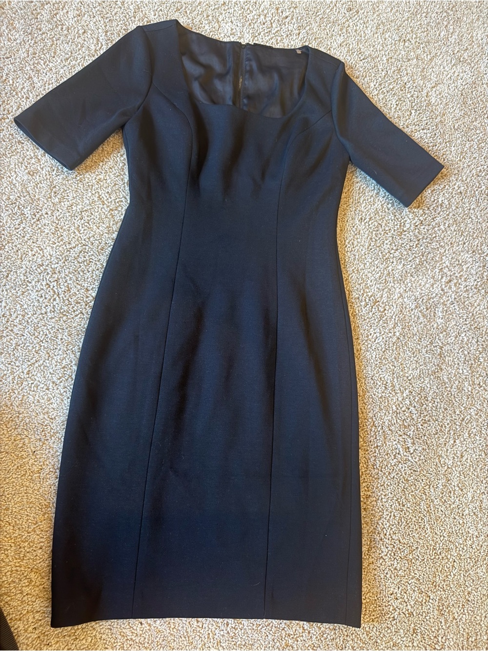 Elie Tahari Classic Black Sheath Dress - Elegant Women's Work Dress